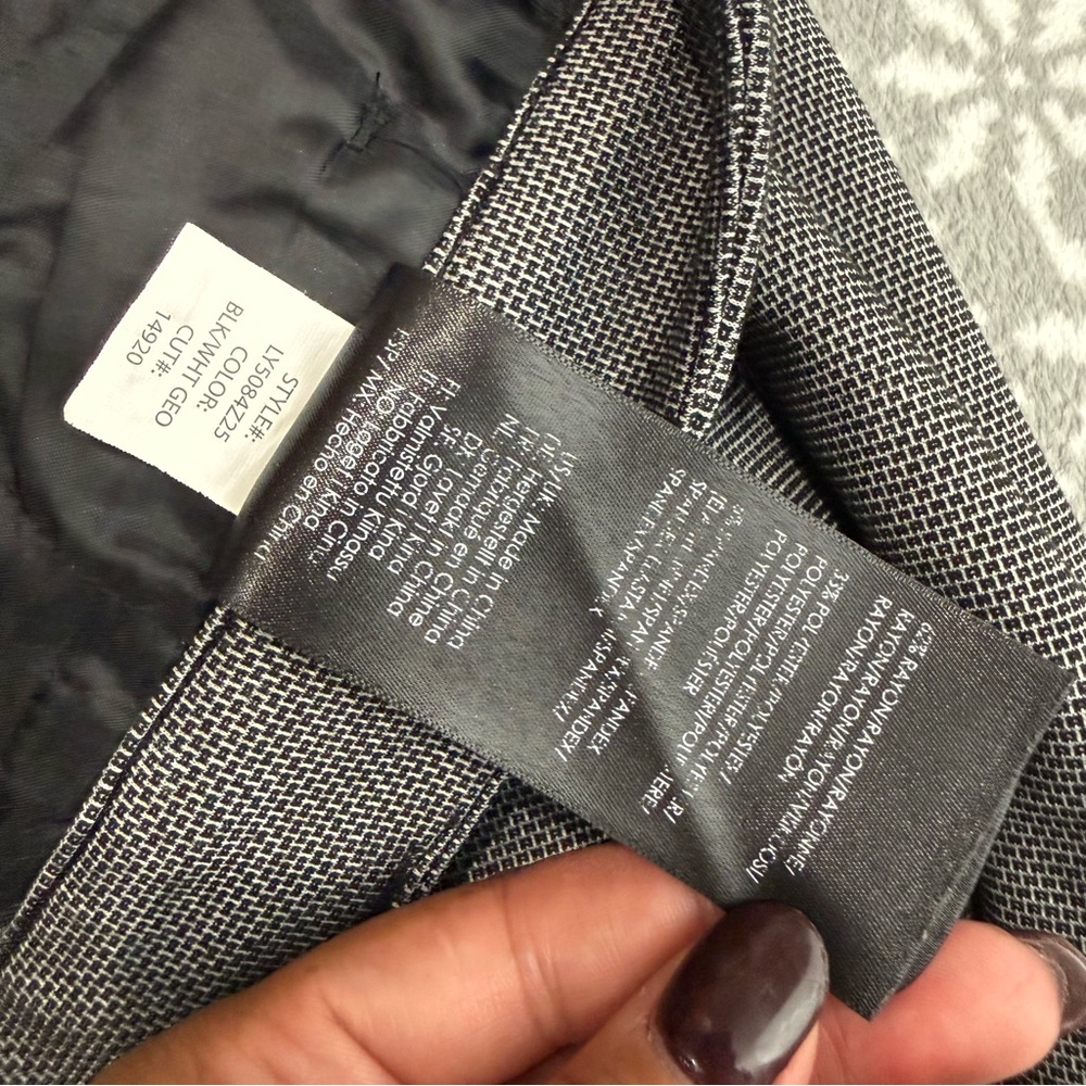 Stitch Fix Liverpool Kelsey Knit Pants Black White Geo Pants Size 14W - Picture 4 of 8